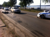 В Воткинске пьяный мотоциклист без прав столкнулся с автомобилем ДПС