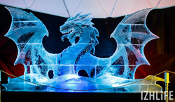 В Ижевске открылась выставка ледовых скульптур