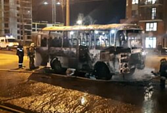В Ижевске сгорел пассажирский автобус 