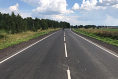 Закончен ремонт двух участков автодороги Глазов-Яр-Пудем