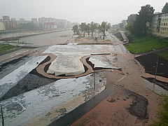 Новый парк «Времана года» в Воткинске серьезно пострадал от ливней