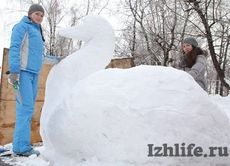 В Ижевске выбрали лучшие снежные скульптуры