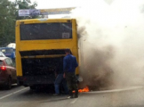 В Ижевске в центре города сгорел автобус