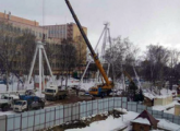 В Ижевске начался монтаж опор для нового колеса обозрения