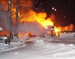 Крупный пожар произошел в деревне Азамай